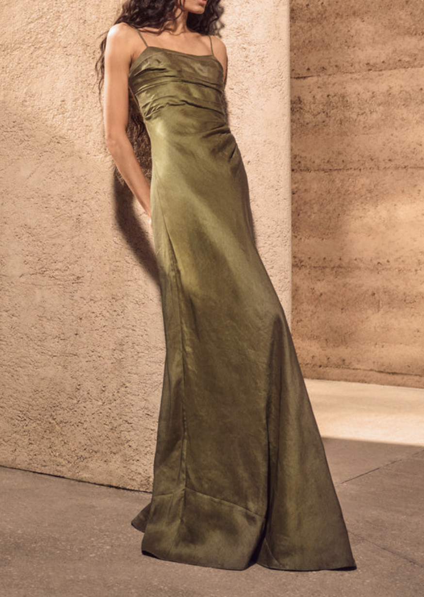 Loan a Aje Clarice Draped Maxi Dress