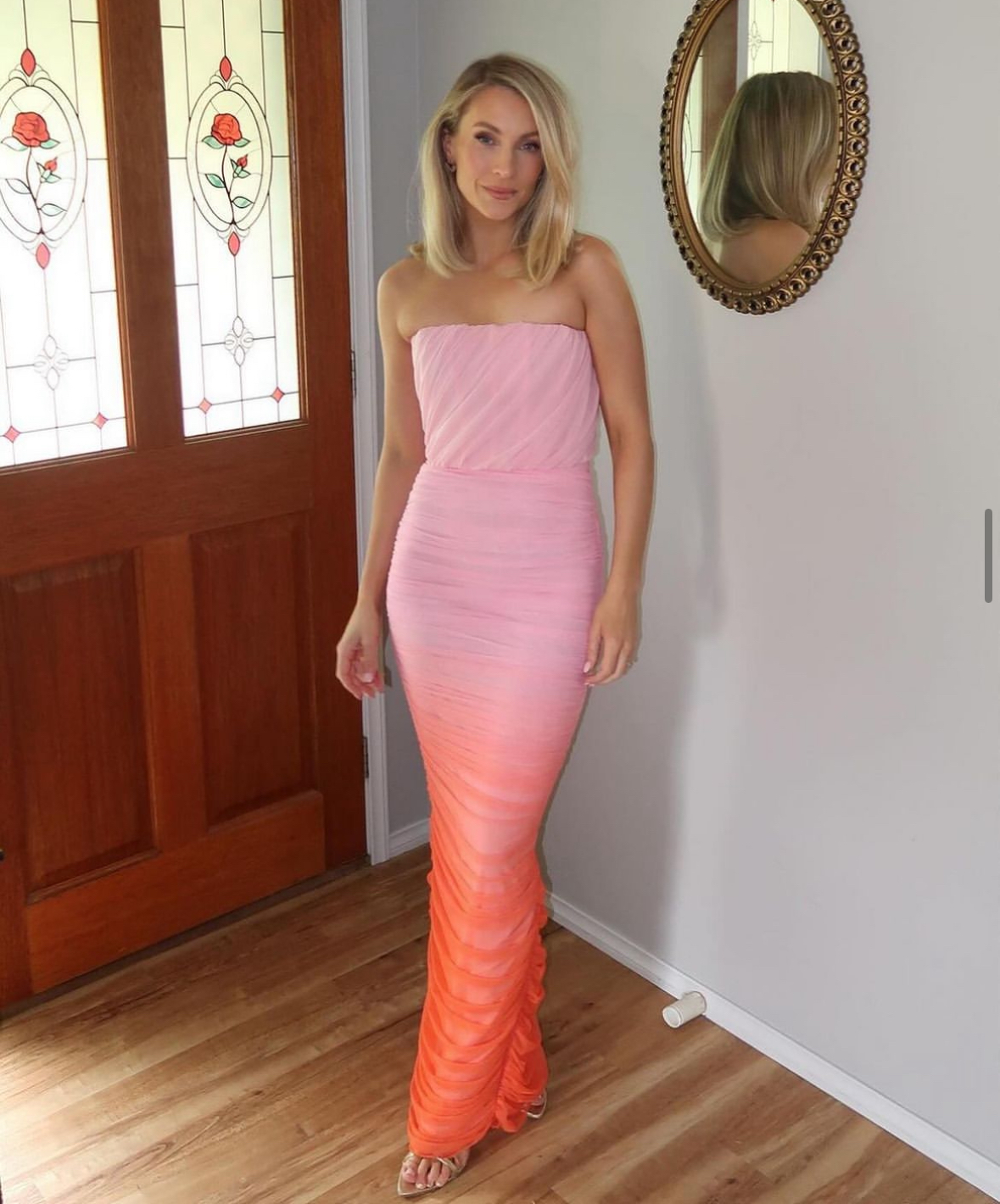 Borrow a House Of Cb Ombre Gathered Maxi Dress