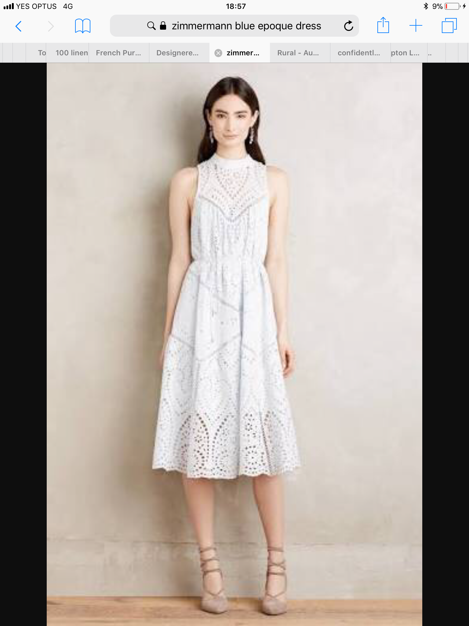 Loan a Zimmermann Blue Epoque Dress