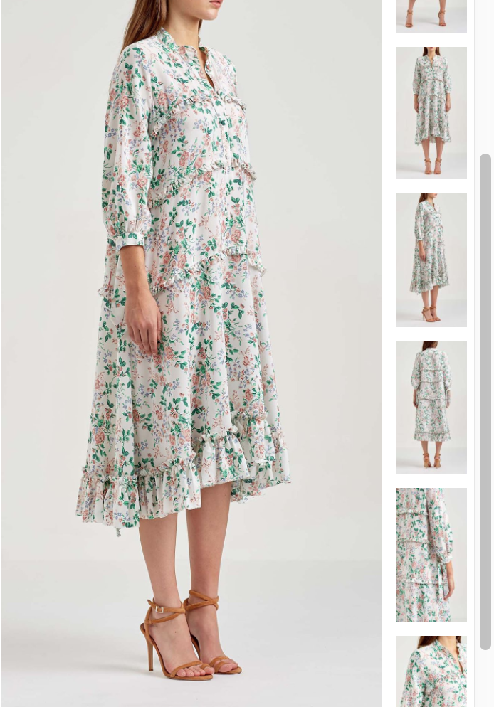 Cheap designer Scanlan Theodore Cdc Floral Ruffle Dress