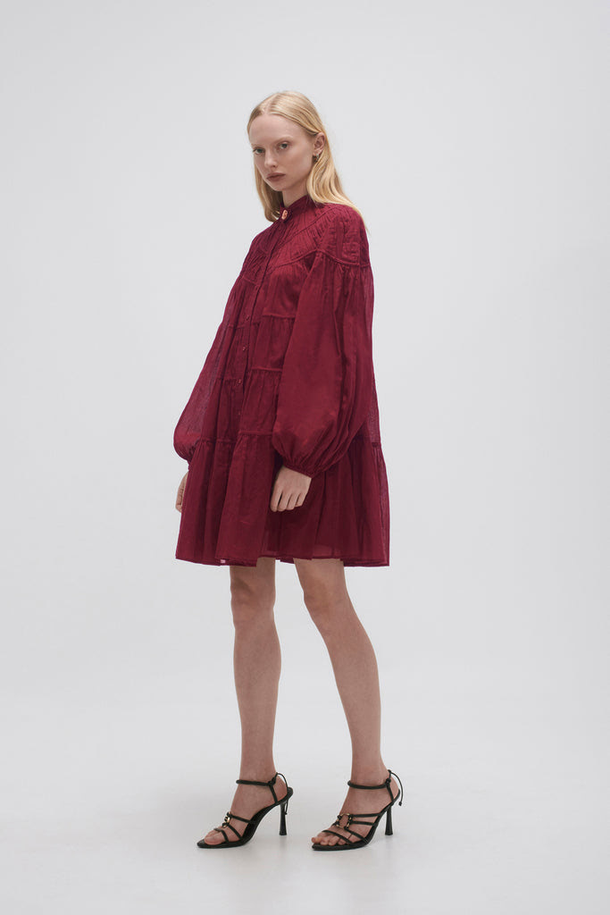 Rental Aje Erika Ruched Tier Mini Dress