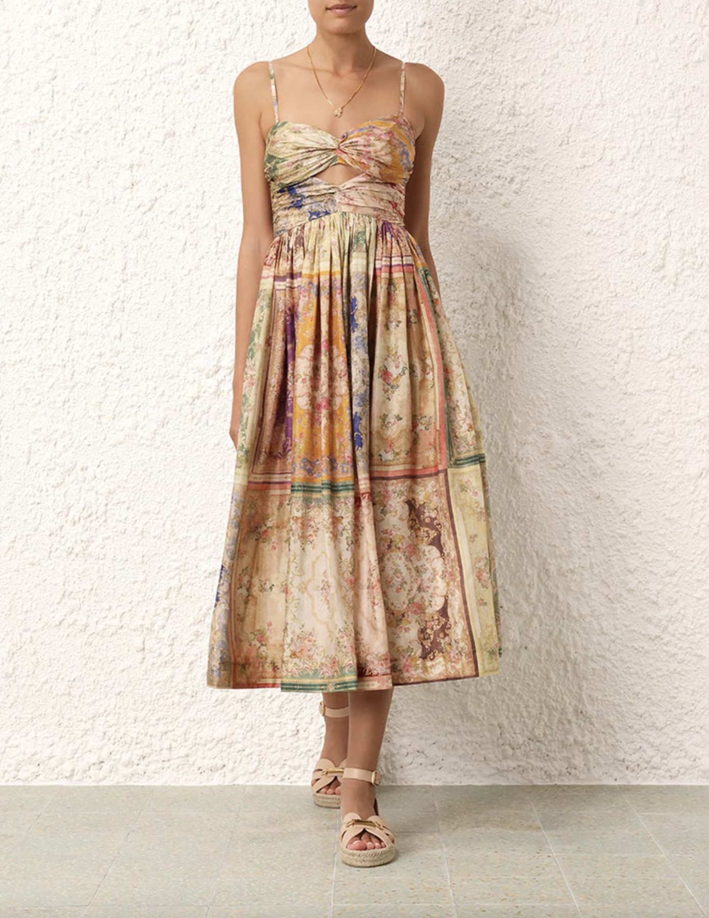 Affordable Zimmermann August Tie Front Midi Dress