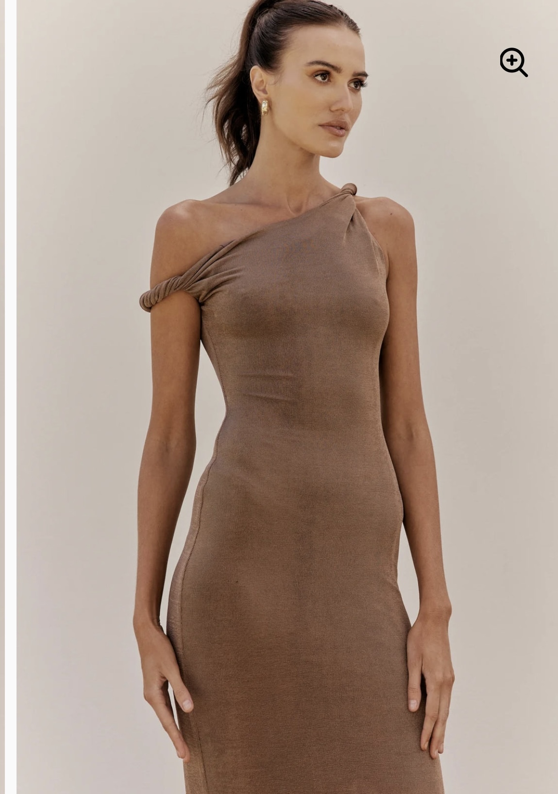 Rental Johansen Long Poppy Dress Taupe