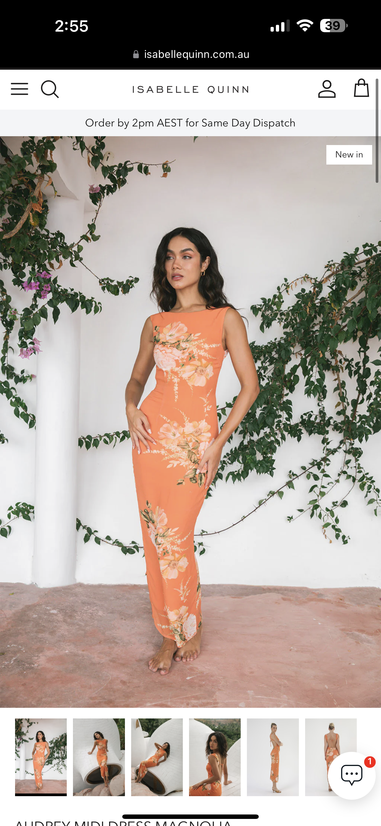 Rent a Isabelle Quinn Audrey Midi Dress Magnolia