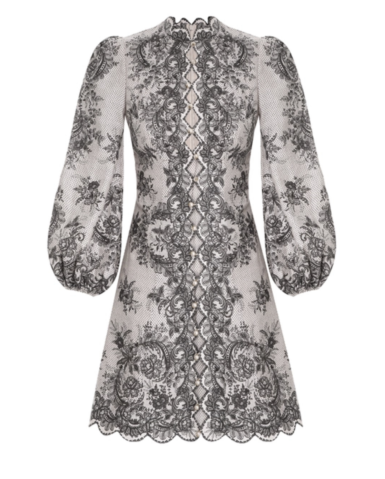 Hire a Zimmermann Dancer Scalloped Mini Dress