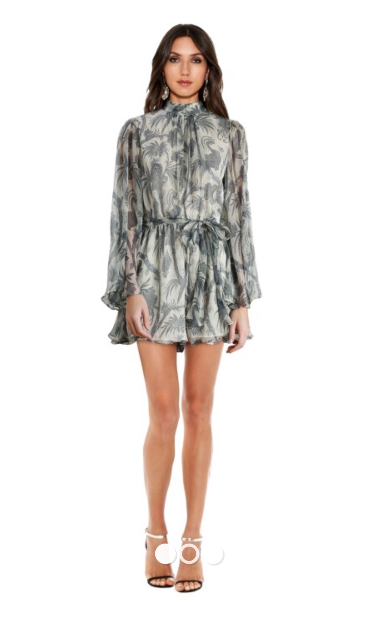 Borrow a Zimmermann Adorne Flare Sleeve Playsuit