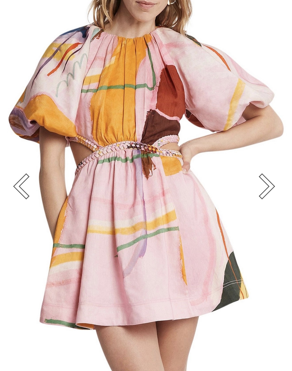 Cheap designer Aje Capucine Puff Sleeve Mini Dress