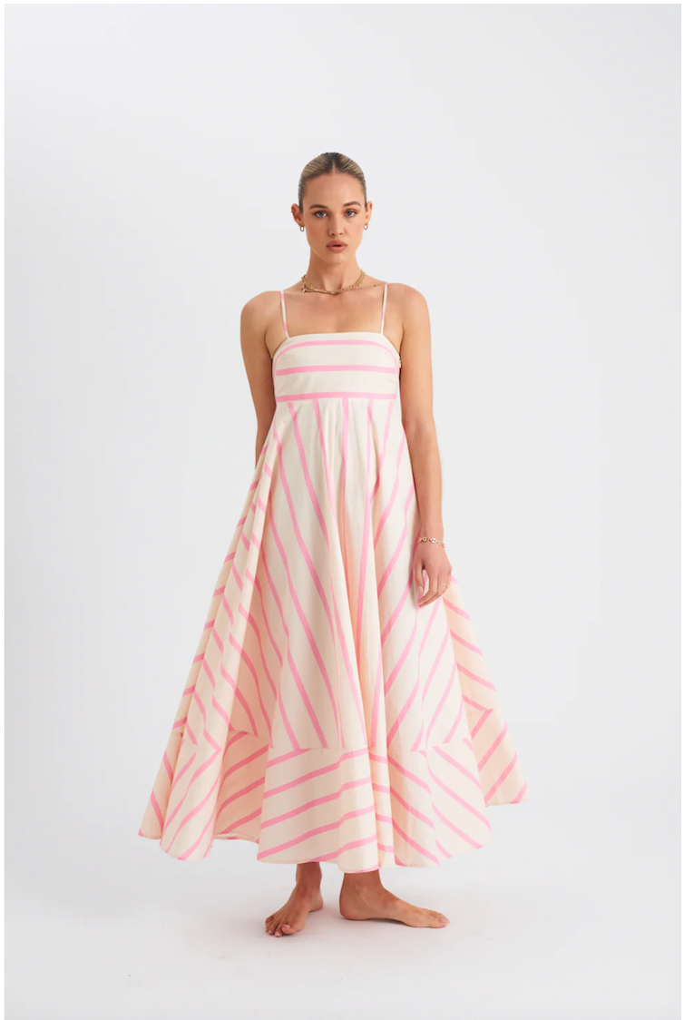 Rent a Aston Studio The Rue Dress In Bubblegum/Antique