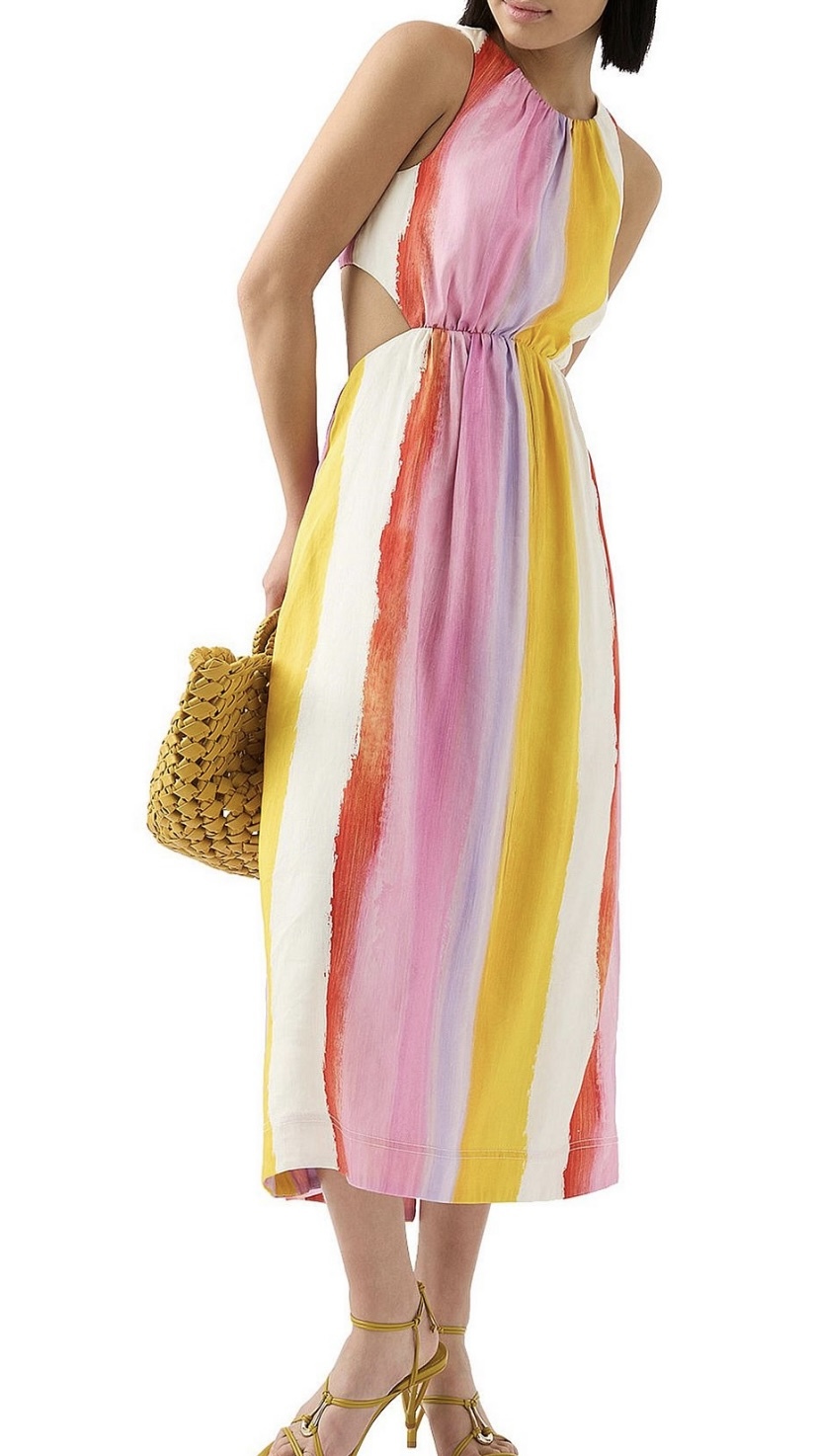 Borrow a Aje Imagination Cut Out Midi Dress