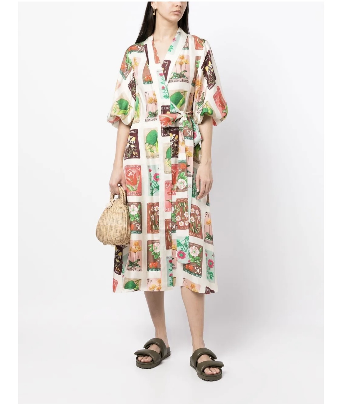 Borrow a Oroton Floral Print Wrap Dress