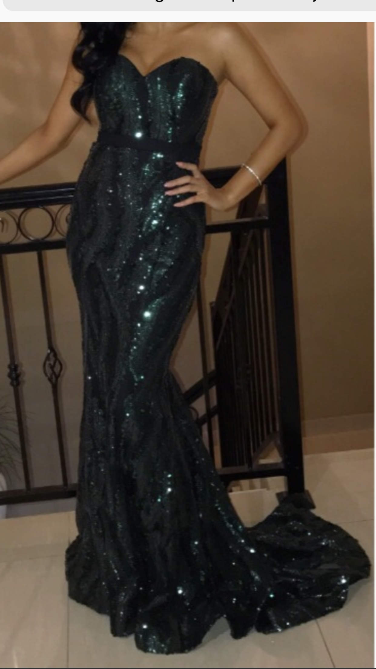 Designer rental Jadore Mia Sequin Dress In Forest