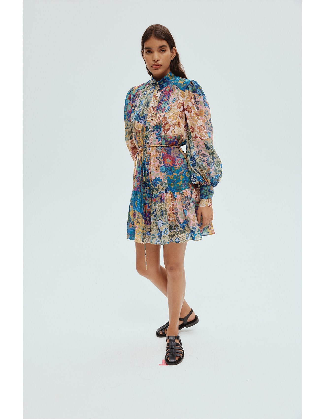 For rent a Alemais Bella Patchwork Mini Dress