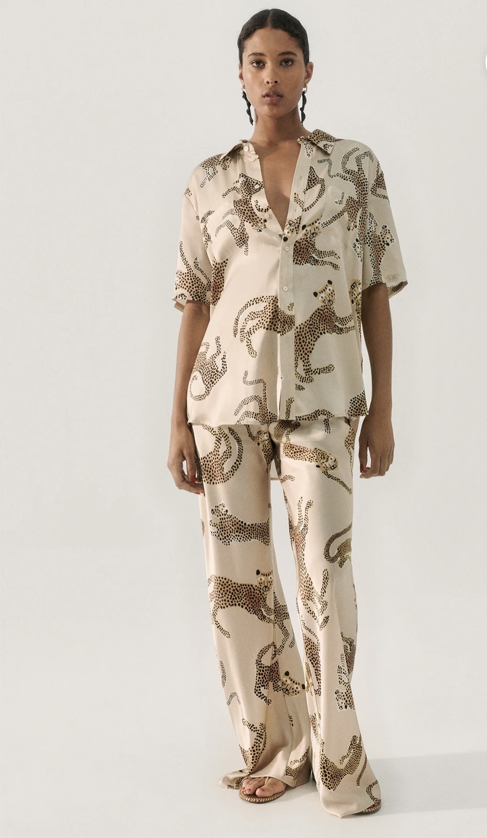 Designer rental Silk Laundry Bias Cut Pants/Top Jaguars Hazelnut