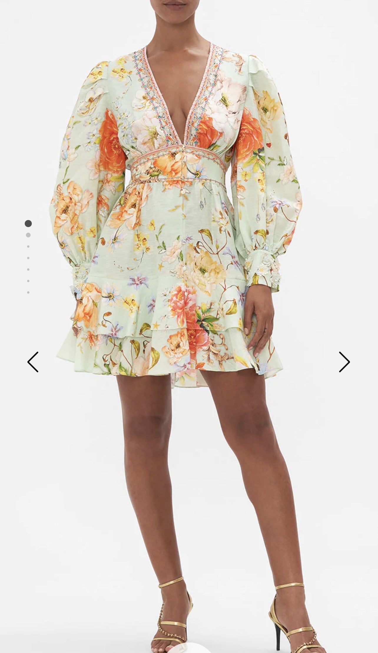 Affordable Camilla Button Front Frill Dress Talk The Walk