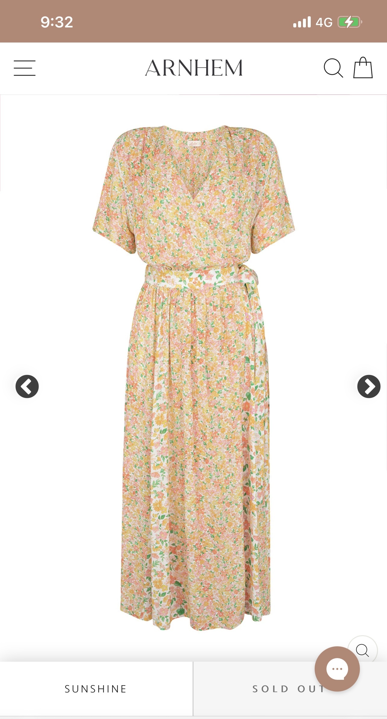 Formal rental Arnhem Odessa Wrap Dress In Sunshine