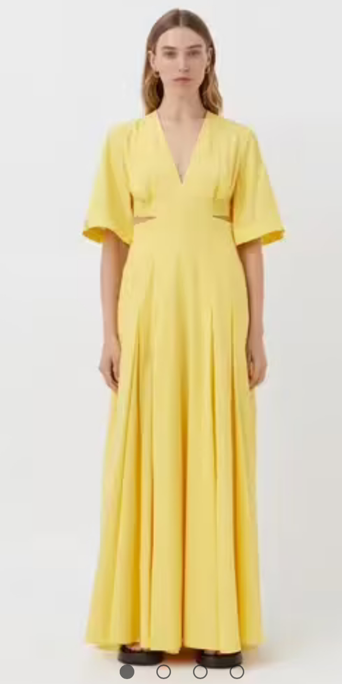 Rental Camilla And Marc Camilla And Marc Antonella V Neck Dress Lemon Yellow