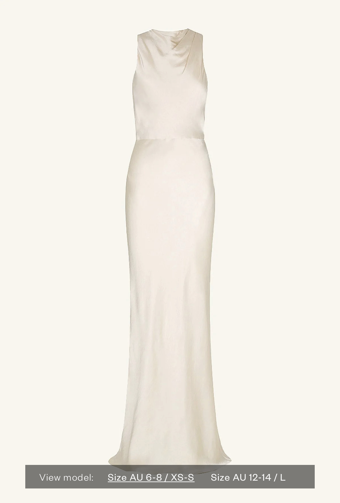 For rent a Shona Joy La Lune High Neck Maxi Dress Cream