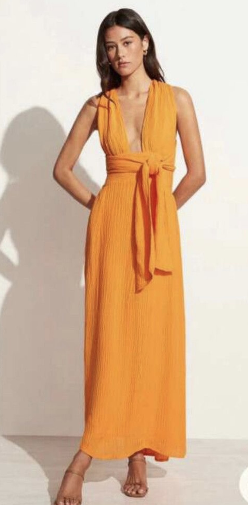 Cheap designer Faithfull The Brand Tropiques Dress Orange