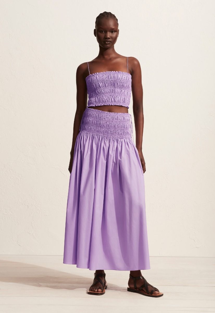 Designer rental Matteau The Shirred Bodice Camisole And Tied Skirt