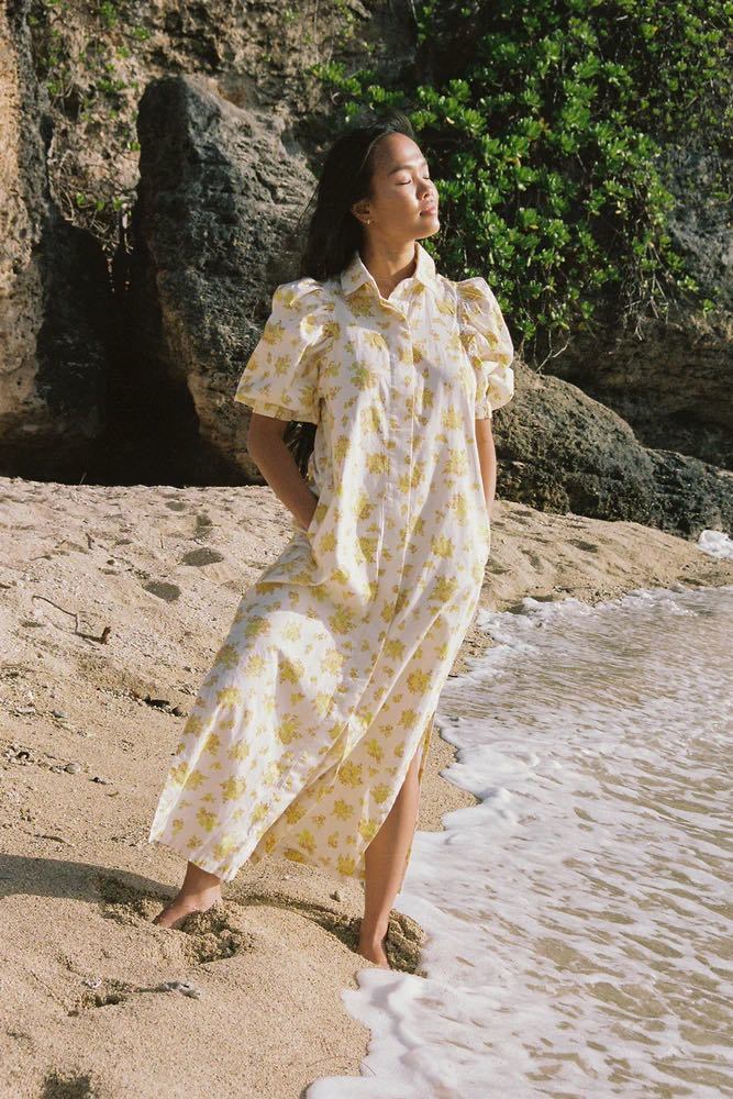 For rent a Rowie The Label Macy Organic Midi Dress Blossom