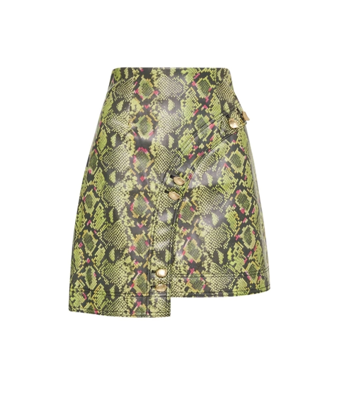 Borrow a Aje Serpentine Vegan Leather Mini Skirt