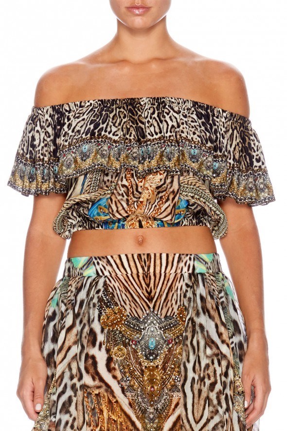 For rent a Camilla Warrior Wanderlust Midriff Frill Top
