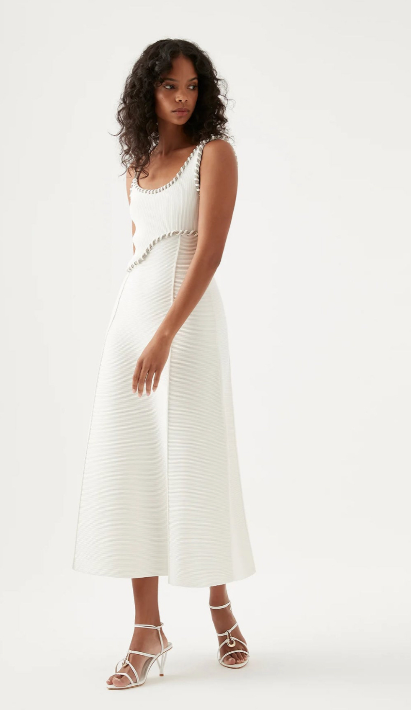 Rent a Aje Asymmetrical White Maxi With Diamanté Straps
