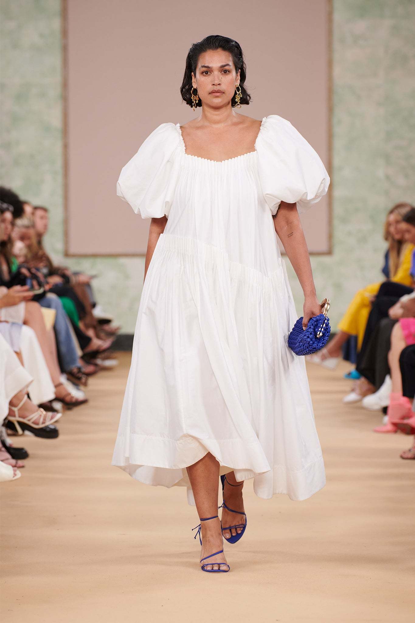 Designer rental Aje Severine Smock Midi Dress