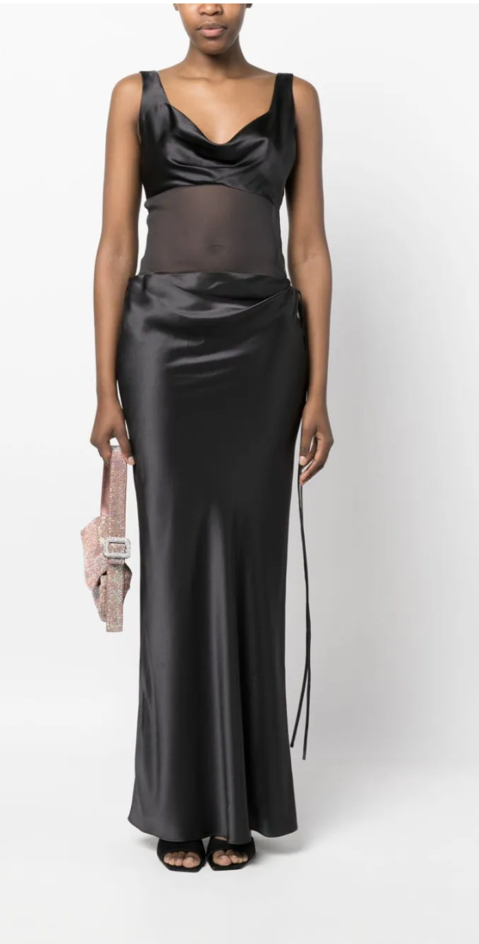 Formal rental Christopher Esber Christopher Esber Sheer Panel Cowl Neck Gown