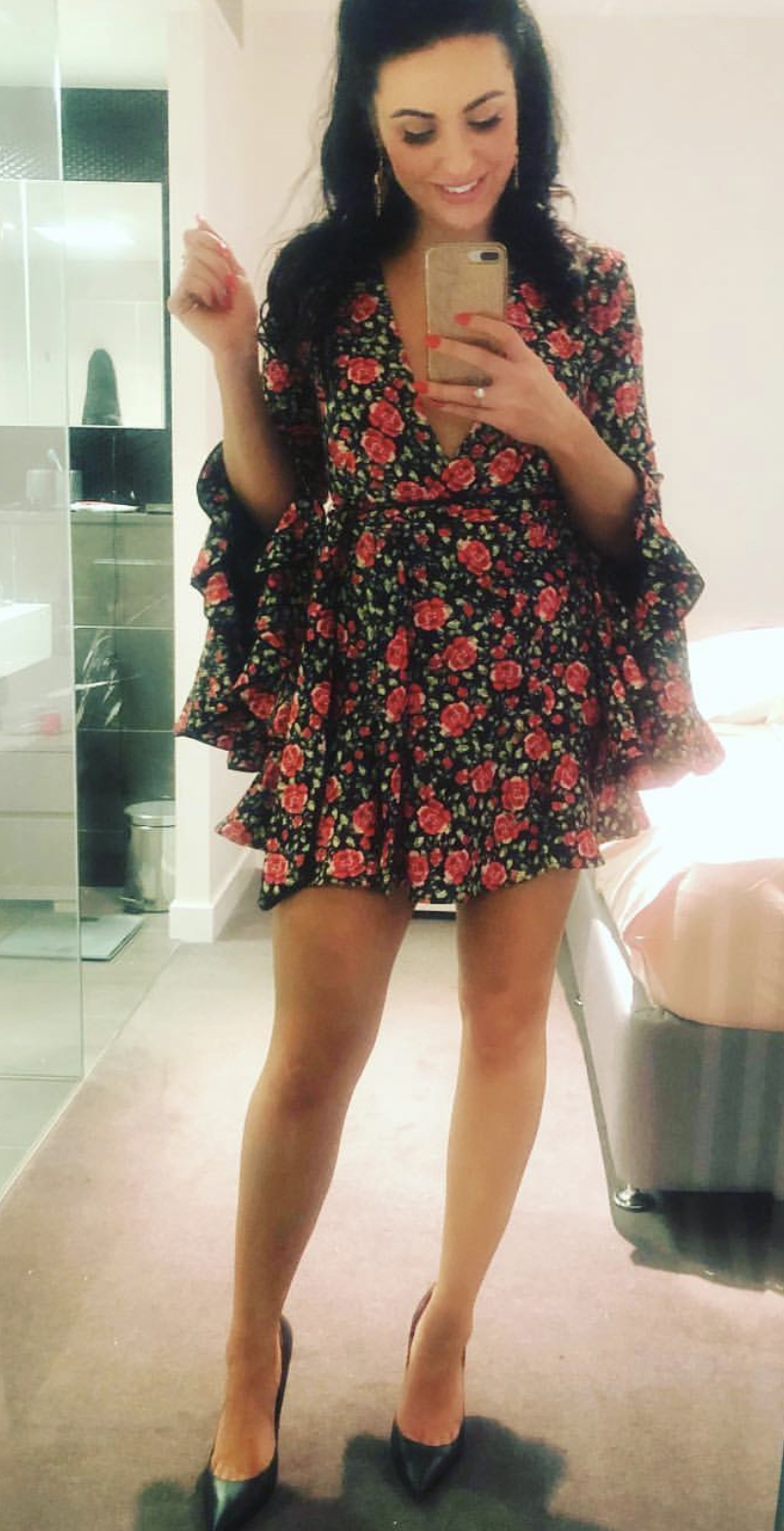 Rental Cmeo Collective Outline Dress Black Rose