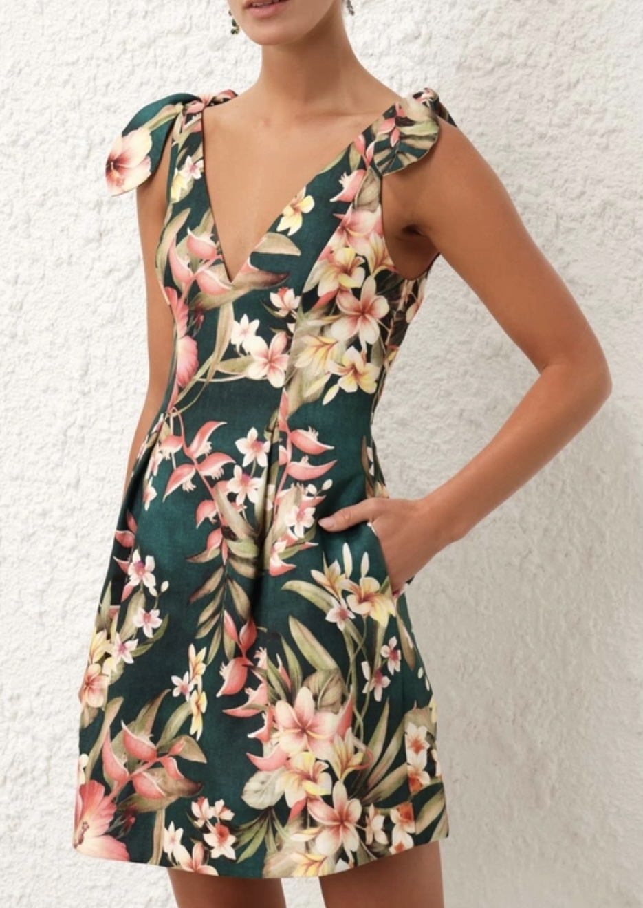 Cheap designer Zimmermann Lexi Tie Mini Dress