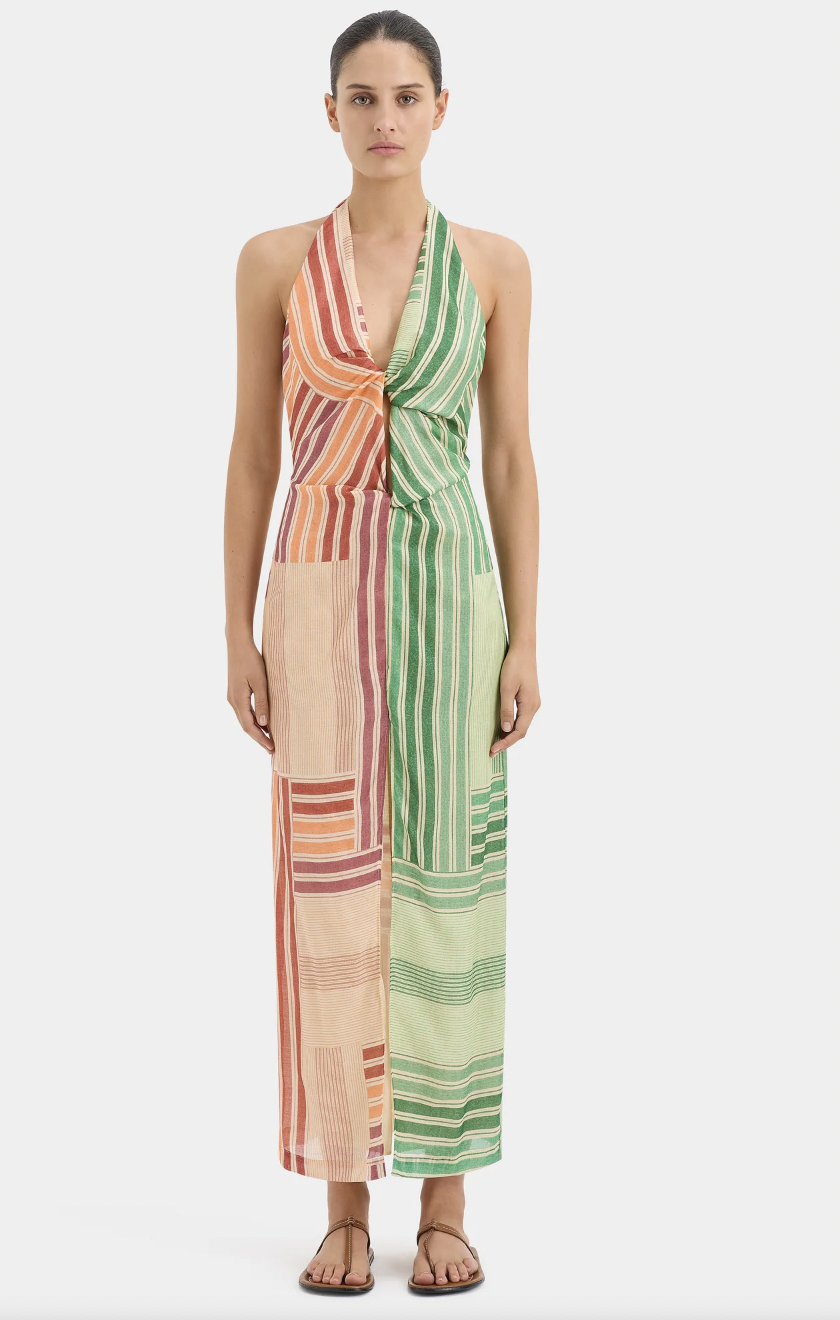 Borrow a Sir The Label Marisol Twist Midi Dress