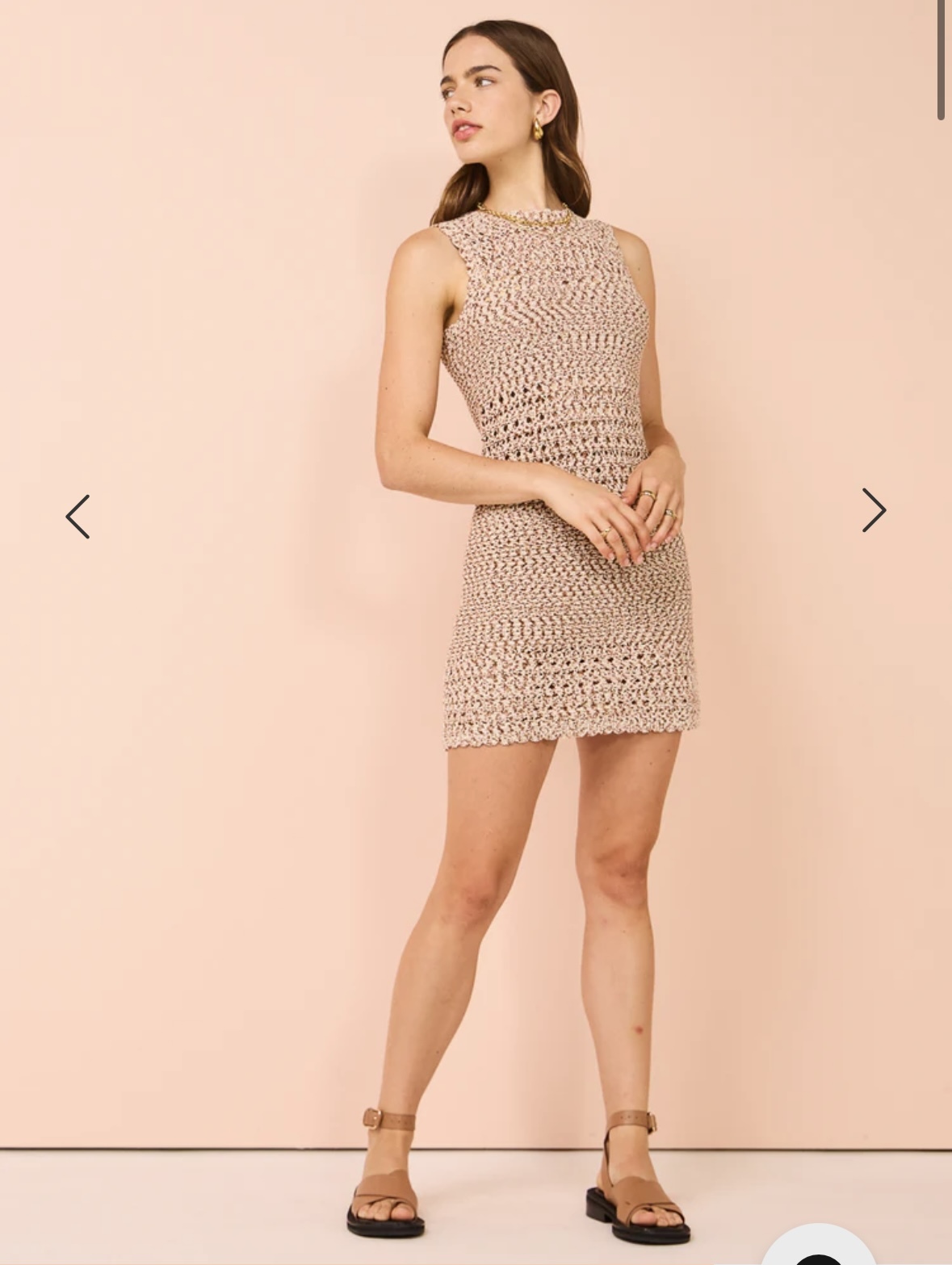 Borrow a Elka Collective Altea Sleeveless Crochet Mini Dress