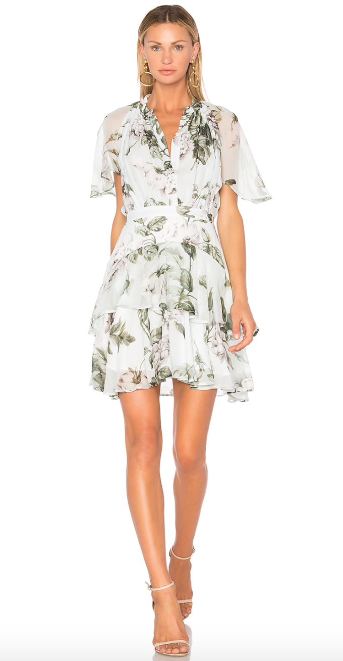 Designer rental Lover Watercolour Flutter Dress