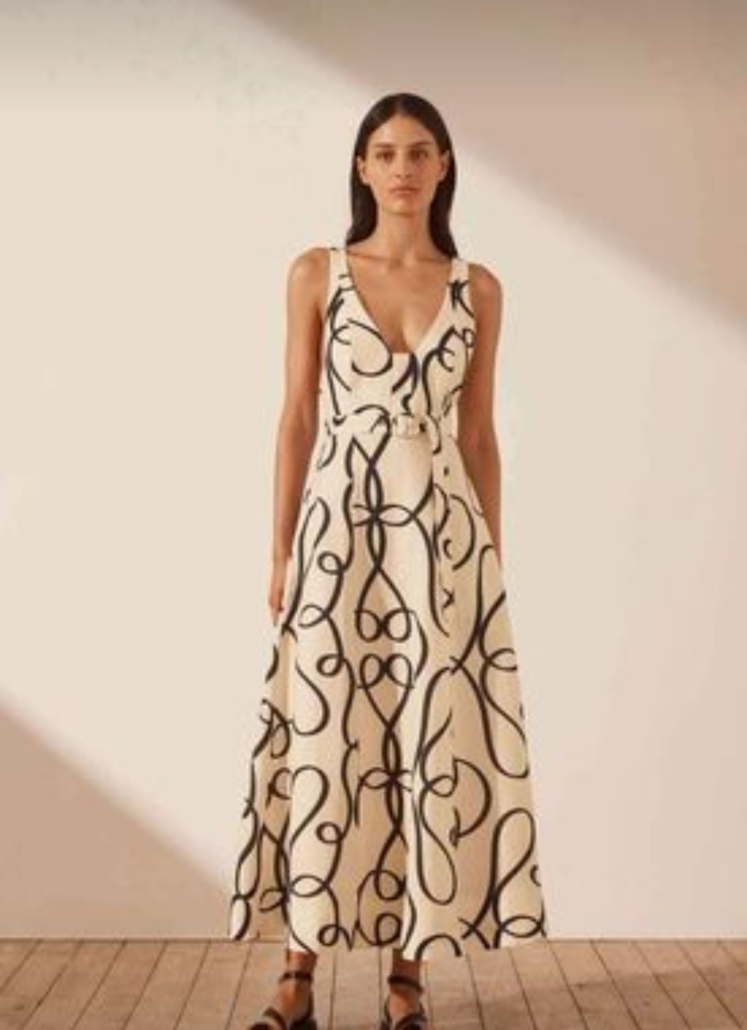 Borrow a Shona Joy Vietri Plunged Panel Midi Dress