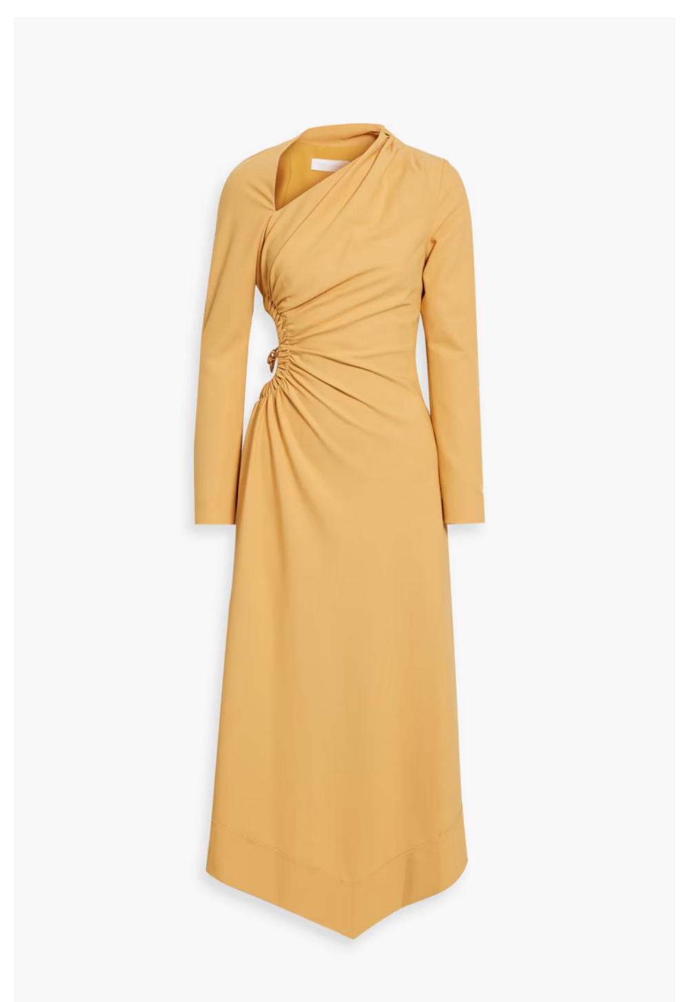 For rent a Simkhai Christie Embellished Gathered Cutout Crepe Midi Dress