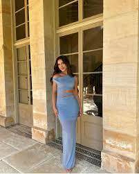 Cheap designer Bec & Bridge Whorl Asym Maxi Dress Meridian Blue