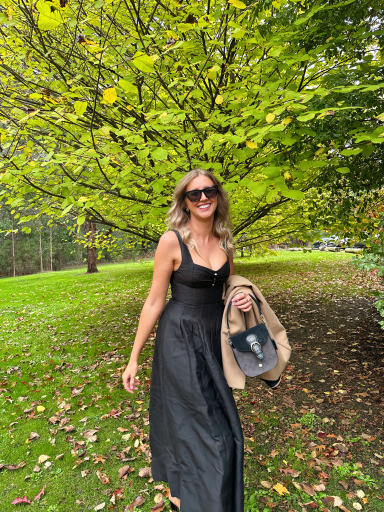 Rental Aje Divinity Pearl Pin Midi Dress In Black