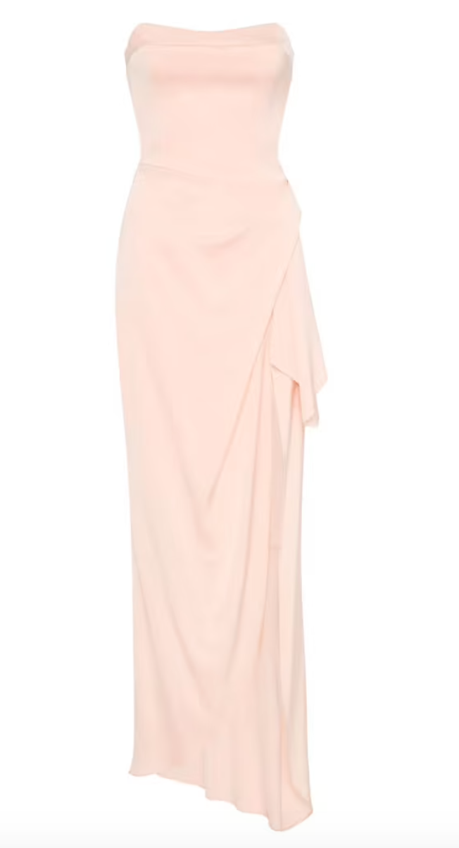 Loan a Manning Cartell Manning Cartell Asymmetrical Games Strapless Gown Rosewater Pink Size 4