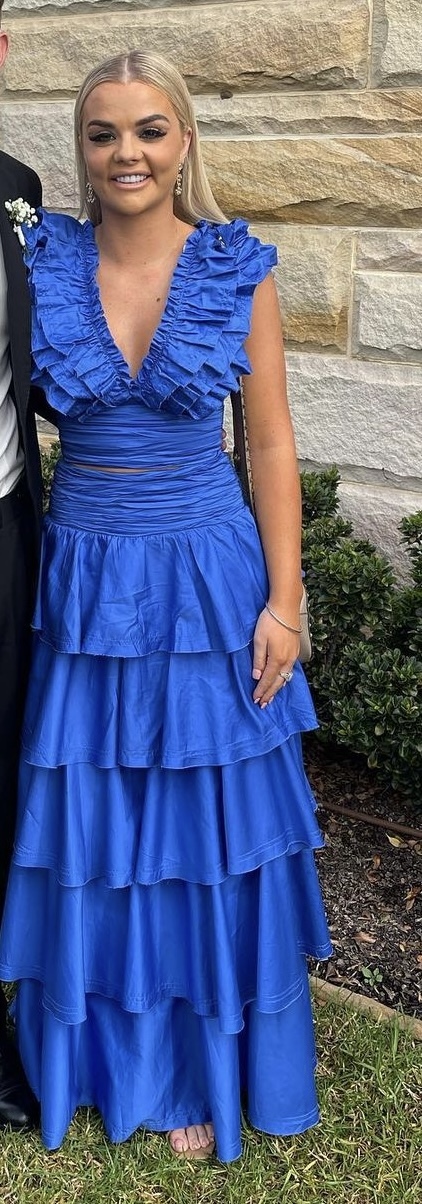 Designer rental Aje Eleni Tiered Maxi Top & Skirt