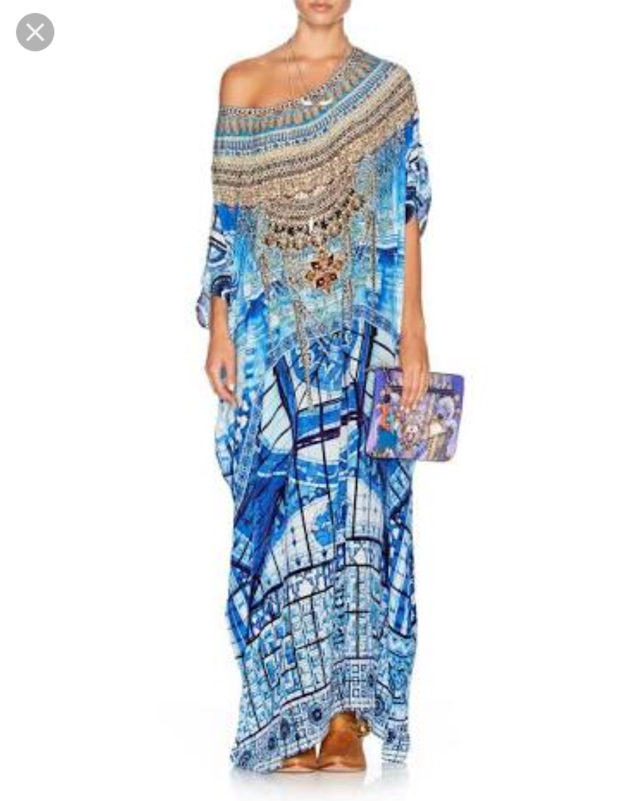 For rent a Camilla Road To The Blue House Round Neck Kaftan