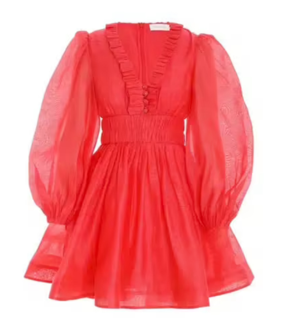 Cheap designer Zimmermann Prima Frill V Neck Mini