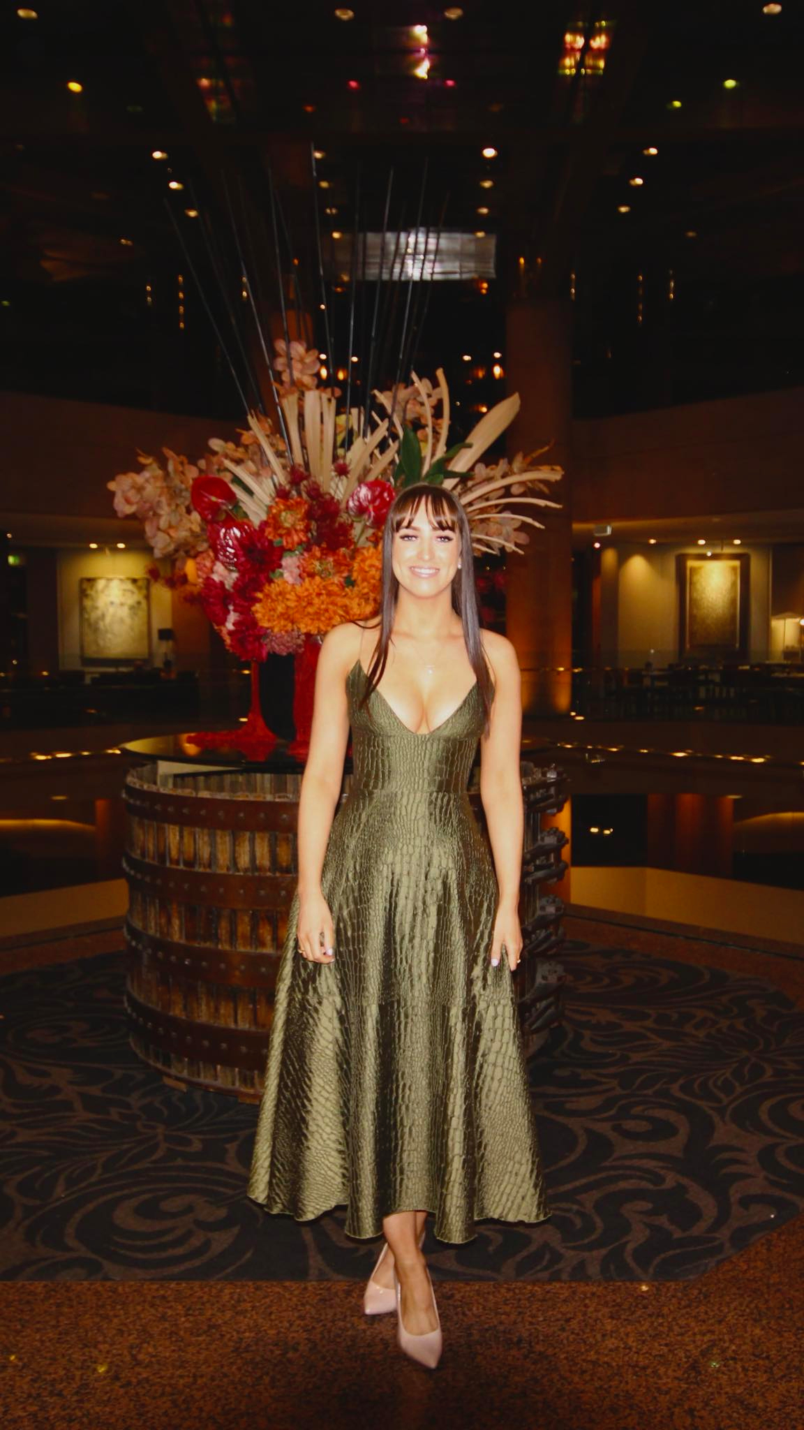 Designer rental Alex Perry La Verne Dress Green