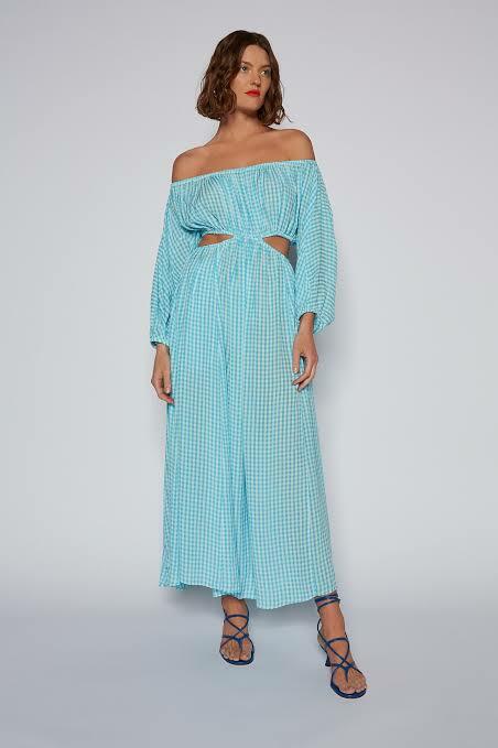 Loan a Scanlan Theodore Gingham Cut Out Dress