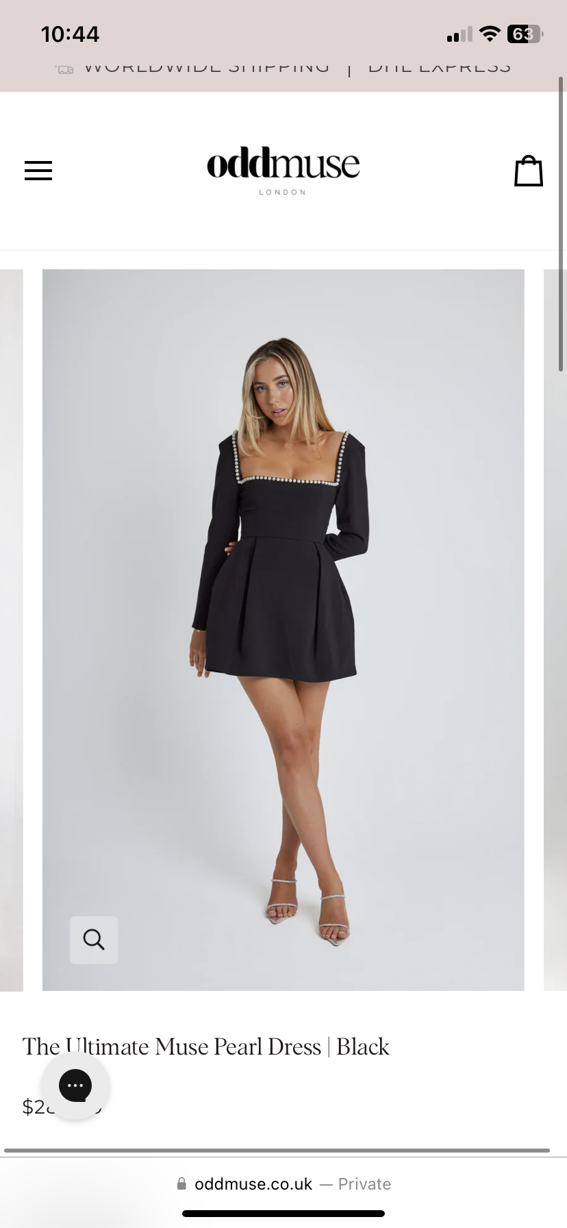 Hire a Odd Muse The Ultimate Muse Pearl Dress | Black