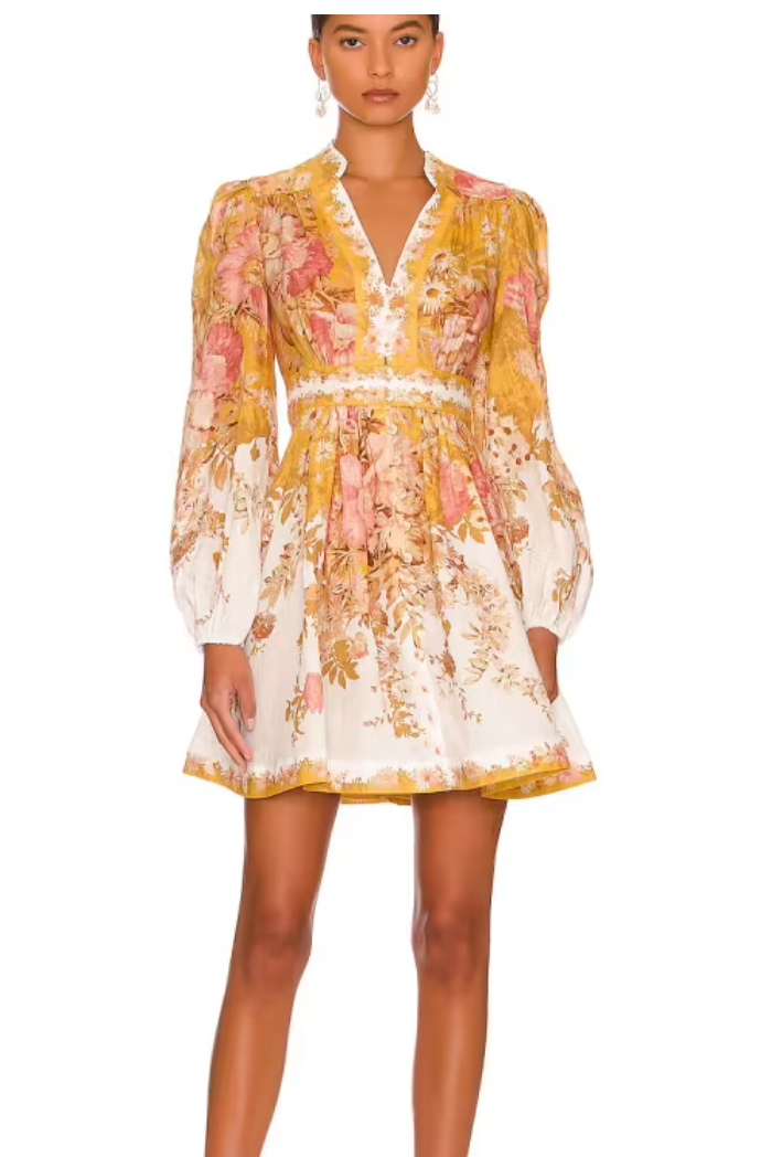 Hire a Zimmermann Zimmermann Pattie Plunge Mini Dress