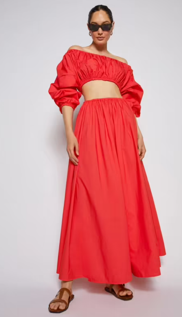 Affordable Scanlan Theodore Parachute Cotton Gather Dress Poppy