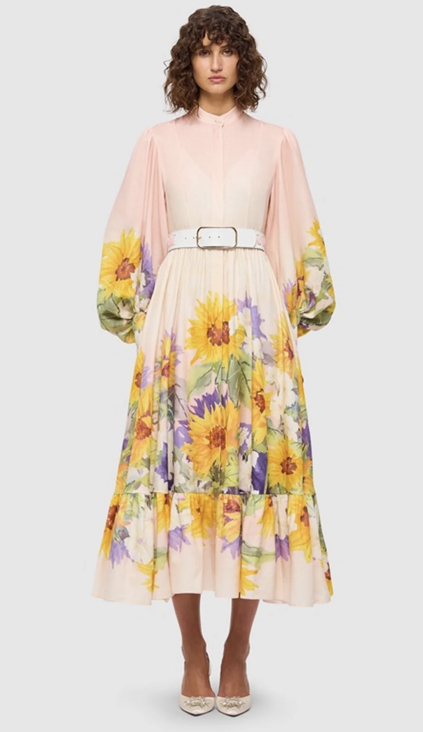 Affordable Leo Lin Nayla Midi Sunflower Dress
