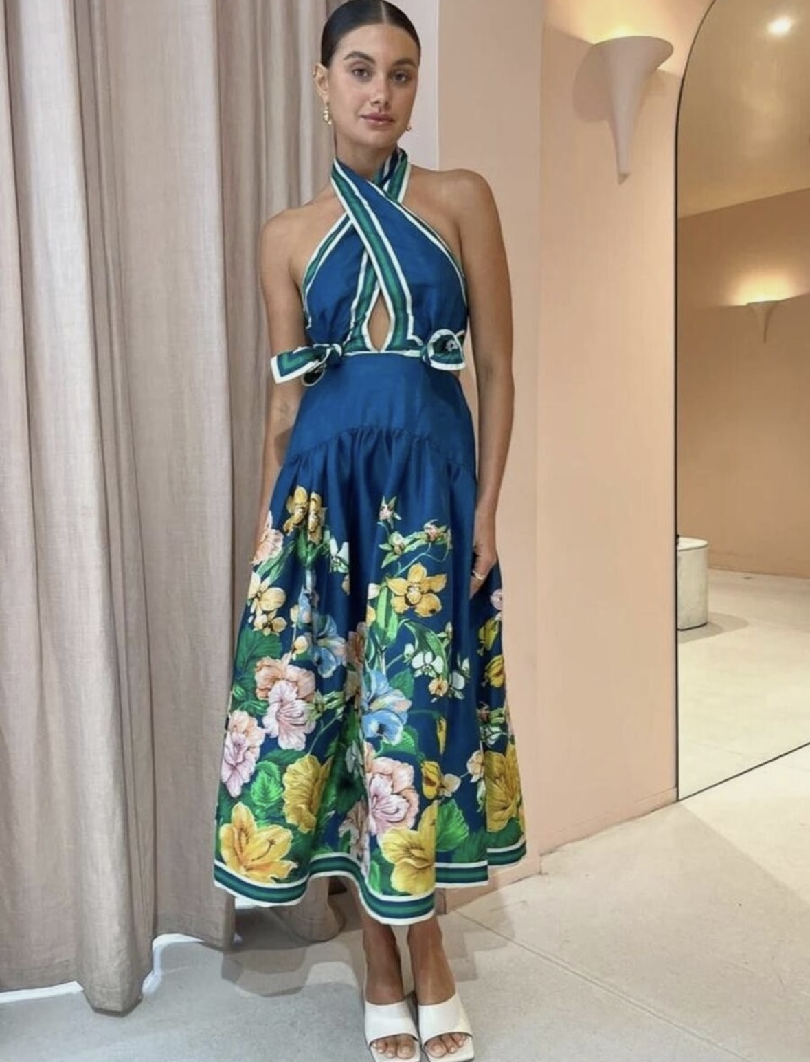 For rent a Alemais Alemais Lyla Halter Midi Dress