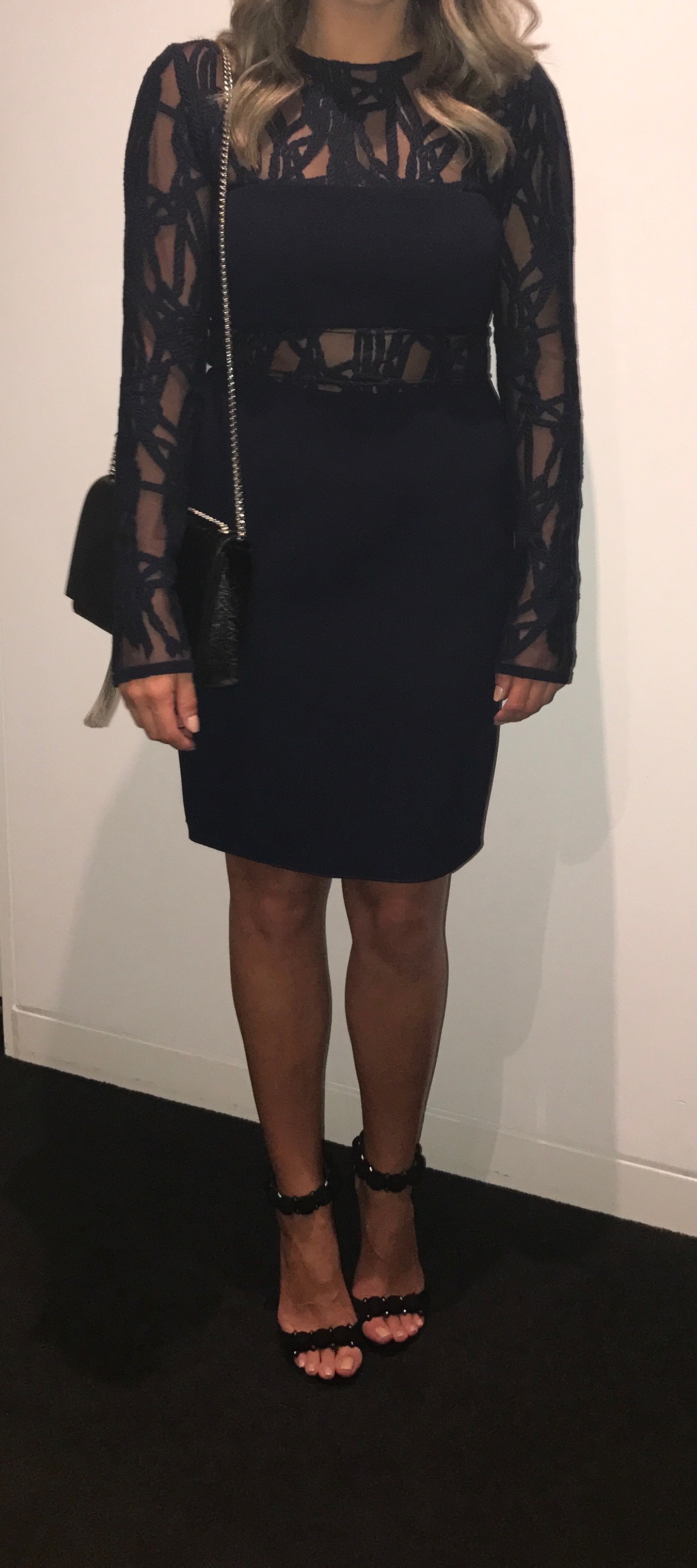 Borrow a Yeojin Bae Chain Link Double Crepe Leah Dress